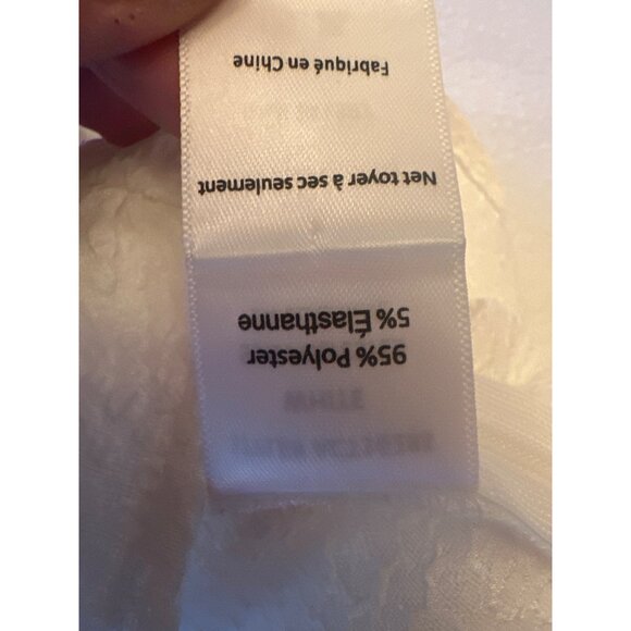 ASTR The Label White Textured Long Sleeve Blouse Ruched Details Buttoned Cuffs M - Picture 5 of 6